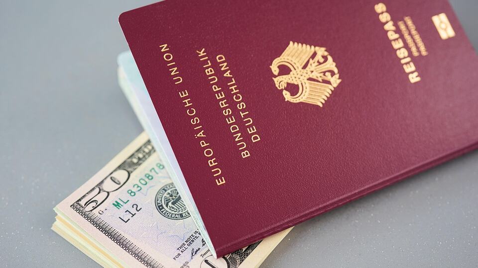 Passport and travel documents prepared for a journey to India