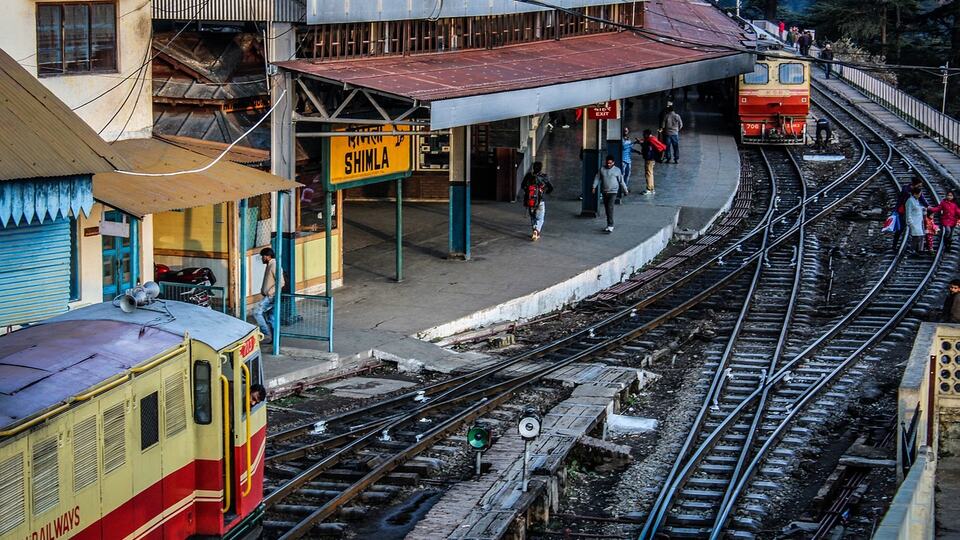 Toy train at a hill railway station in India