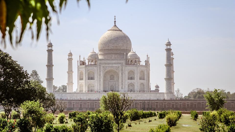 The Taj Mahal and its gardens in Agra, visited on every Visit to India Golden Triangle tour