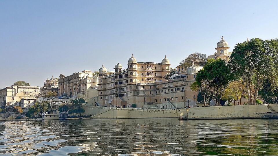City Palace of Udaipur rising above Lake Pichola