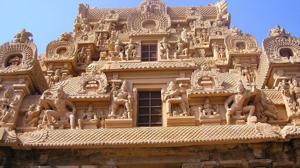The granite vimana of Brihadeeswara Temple in Thanjavur